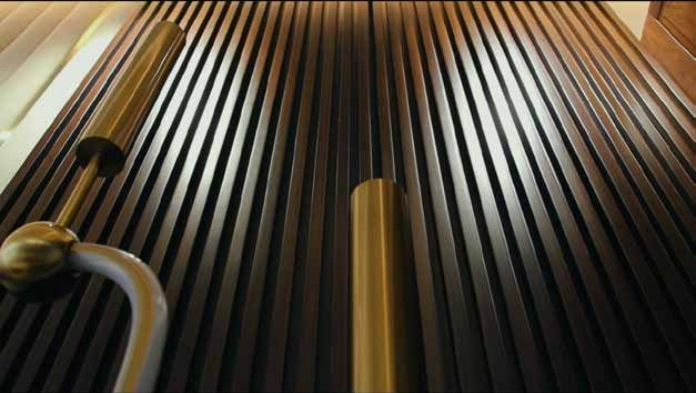 Fluted timber panelling detail